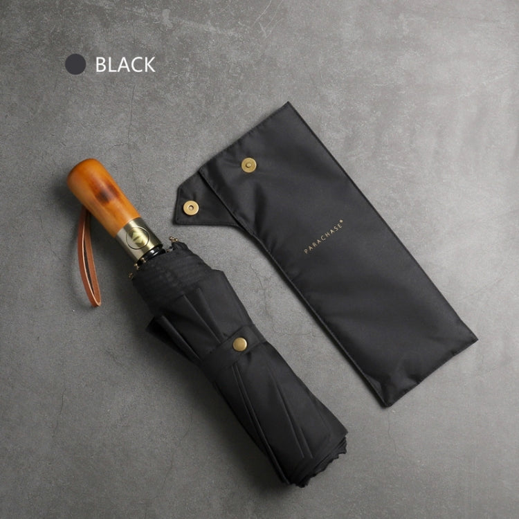 PARACHASE Ten-bone Double-layer Large Windproof Business Automatic Folding Umbrella(Black) - Umbrellas by PARACHASE | Online Shopping South Africa | PMC Jewellery | Buy Now Pay Later Mobicred