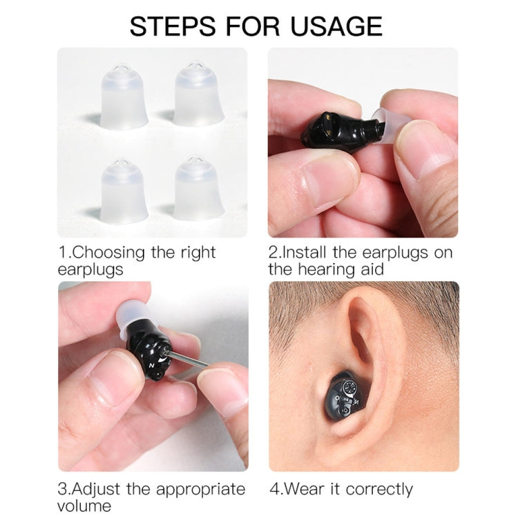 Magnetic Charge Dual-unit Sound Collector, Specification: US Plug(Black) - Hearing Aids by PMC TechLife | Online Shopping South Africa | PMC TechLife