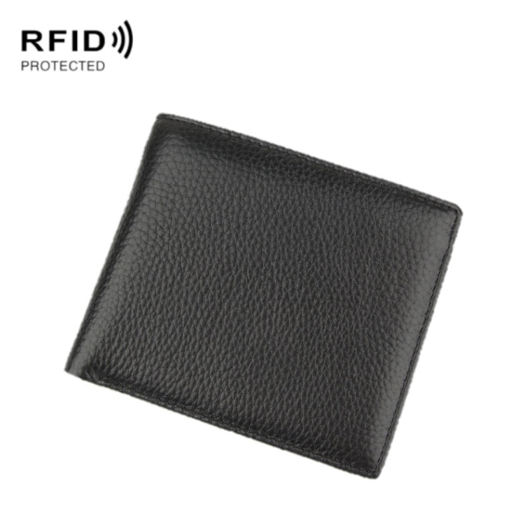 K-8018 RFID Anti-theft First Layer Cowhide Coin Purse Men Wallet - Antimagnetic RFID Package by PMC Jewellery | Online Shopping South Africa | PMC Jewellery | Buy Now Pay Later Mobicred