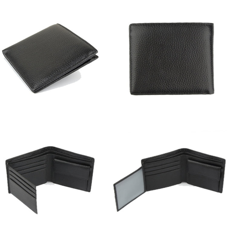 K-8018 RFID Anti-theft First Layer Cowhide Coin Purse Men Wallet - Antimagnetic RFID Package by PMC Jewellery | Online Shopping South Africa | PMC Jewellery | Buy Now Pay Later Mobicred