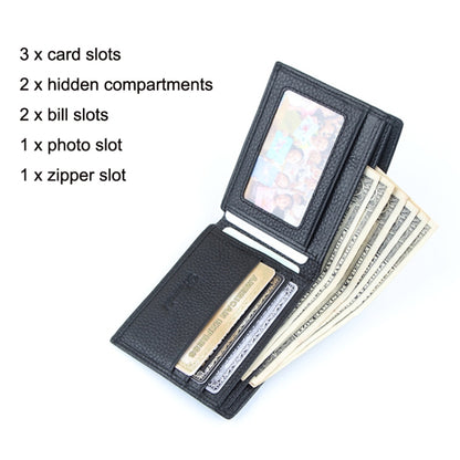 Baweisi A-6595-1 Men Casual Short RFID Wallet Multifunctional Card Holder - Antimagnetic RFID Package by Baweisi | Online Shopping South Africa | PMC Jewellery | Buy Now Pay Later Mobicred