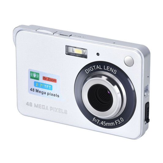 K09 48 Million Pixel CCD HD Digital Camera Retro Self-Portrait Video Camera(Silver) - Video Cameras by null | Online Shopping South Africa | PMC Jewellery