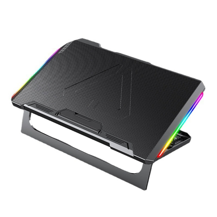 NUOXI Q9 RGB Lighting Effect Laptop Cooler(Black) - free shipping - PMC TechLife - Order now!