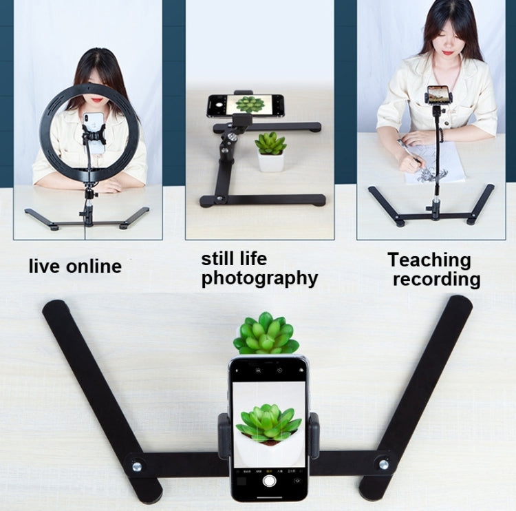 360 Degree Adjustable Metal Overhead Base Desktop Phone Holder,Style: Only Base - Stand by PMC Jewellery | Online Shopping South Africa | PMC Jewellery