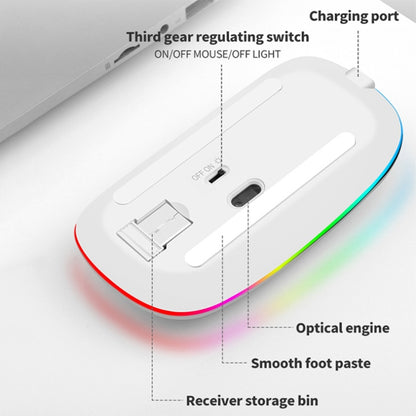 K-Snake BM110 RGB Lighting Effect Wireless Bluetooth Mouse(Silver) - Wireless Mice by K-Snake | Online Shopping South Africa | PMC Jewellery