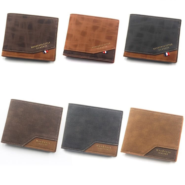 Menbense Hot Stamping Hinge Short Matte Multi-Card Large Capacity Male Wallet(D3301-4 Light Brown) - free shipping - PMC TechLife - Order now!