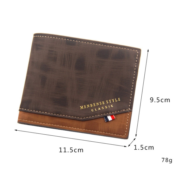 Menbense Hot Stamping Hinge Short Matte Multi-Card Large Capacity Male Wallet(D3301-4 Light Brown) - free shipping - PMC TechLife - Order now!