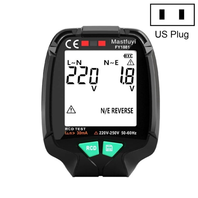 FUYI FY1881 High Precision Power Polarity Phase Socket Tester(US Plug) - Current & Voltage Tester by FUYI | Online Shopping South Africa | PMC TechLife | Buy Now Pay Later Mobicred
