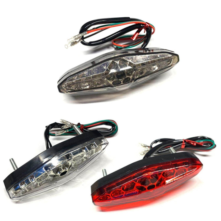 Motorcycle 15LED Brake Light Tail Light Decoration Lamp(White Shell) - Signal Lights by PMC Jewellery | Online Shopping South Africa | PMC Jewellery