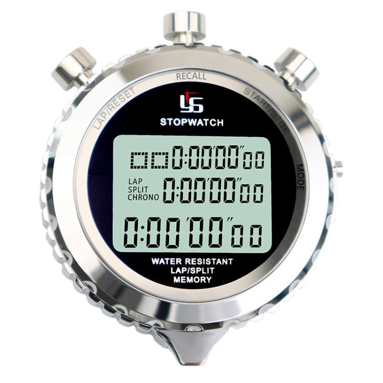 YS Metal Stopwatch 3 Rows Display Running Training Electronic Timers, Style: YS-5100 100 Memories - Pedometer by PMC TechLife | Online Shopping South Africa | PMC TechLife