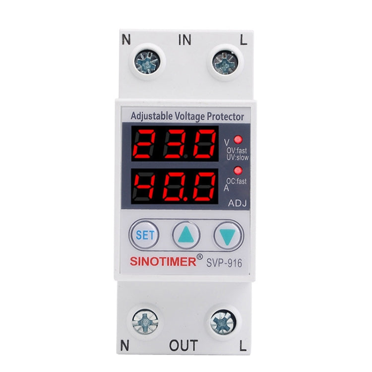 SINOTIMER SVP-916 Adjustable Self-resetting Over-voltage Under-voltage Protector, Current: 40A - Other Tester Tool by SINOTIMER | Online Shopping South Africa | PMC Jewellery | Buy Now Pay Later Mobicred