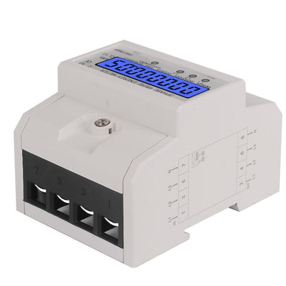 SINOTIMER Three-Phase Backlight Display Rail Type Electricity Meter 5-100A 400V(DDS024 White Shell) - Current & Voltage Tester by SINOTIMER | Online Shopping South Africa | PMC Jewellery | Buy Now Pay Later Mobicred