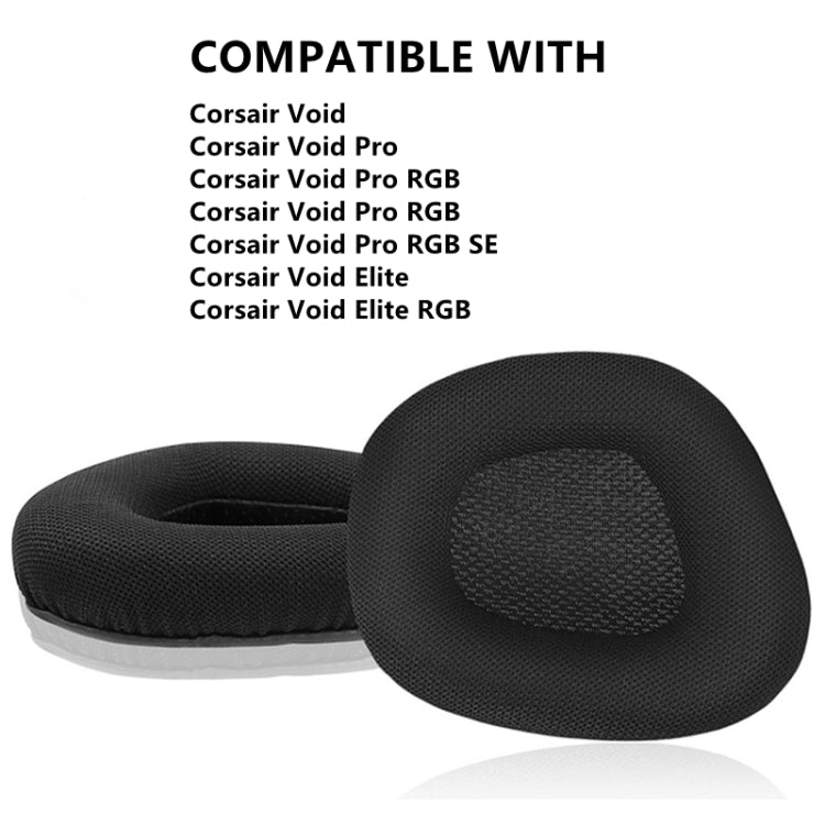 2 PCS Replacement Earpads for Corsair Void Pro Elite,Style: Black Lamb Leather - Earmuff & Pad by PMC TechLife | Online Shopping South Africa | PMC TechLife