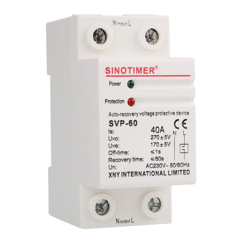 SINOTIMER Single-Phase Self-Duplex Intelligent Over-Pressure Protector(SVP-60) - Other Tester Tool by SINOTIMER | Online Shopping South Africa | PMC TechLife | Buy Now Pay Later Mobicred