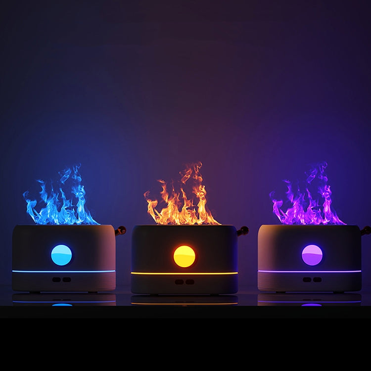 JF801 Desktop Simulation Flame Aroma Diffuser Humidifier, Color: Monochrome Light-Green - Air Purifiers & Accessories by PMC TechLife | Online Shopping South Africa | PMC TechLife | Buy Now Pay Later Mobicred