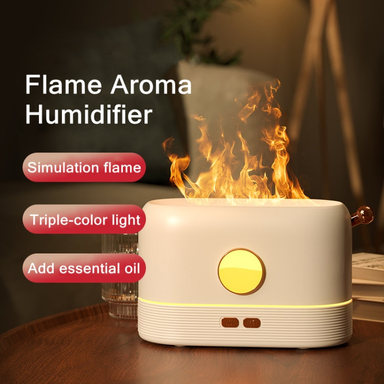 JF801 Desktop Simulation Flame Aroma Diffuser Humidifier, Color: Monochrome Light-Green - Air Purifiers & Accessories by PMC TechLife | Online Shopping South Africa | PMC TechLife | Buy Now Pay Later Mobicred