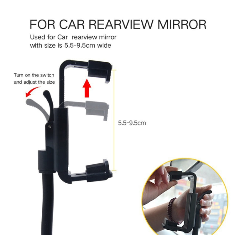 Car Rearview Mirror Hose Bracket Mobile Phone Clip Universal Navigation Bracket - Car Holders by PMC TechLife | Online Shopping South Africa | PMC TechLife