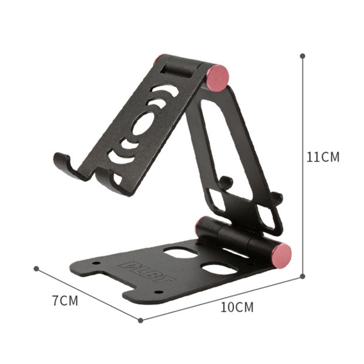 XY-02 Folding Live Aluminum Alloy Desktop Tablet Computer Mobile Phone Bracket(Black) - Desktop Holder by PMC Jewellery | Online Shopping South Africa | PMC Jewellery