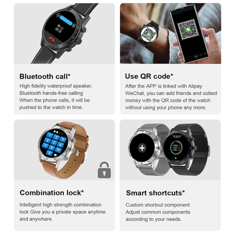 LOANIY DT70 Analog Digital Dual Display Smart Call Watch(Silver Steel) - free shipping - PMC TechLife - Order now!