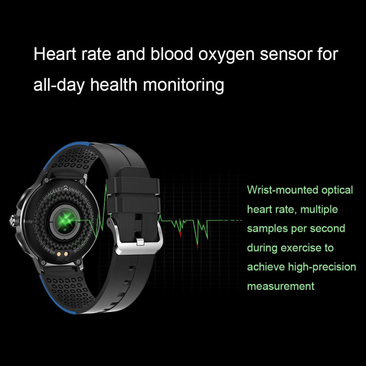Wearkey E15 1.28 Inch Smart Heart Rate Monitoring Touch Screen Watch(Blue) - free shipping - PMC TechLife - Order now!