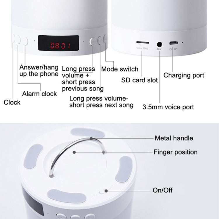 Bluetooth Speakers Pat Lights Charging Card Audio With Atmosphere Lamp(Ordinary Package) - Desktop Speaker by PMC Jewellery | Online Shopping South Africa | PMC Jewellery