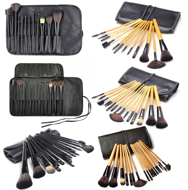 18 PCS / Set Black Makeup Brush Set Loose Powder Brush Makeup Tool - Makeup Brushes by PMC Jewellery | Online Shopping South Africa | PMC Jewellery