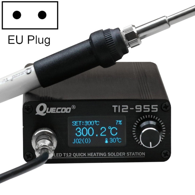 QUECOO 1.3-inch Screen Constant Temperature Soldering Iron, Set: EU Plug (955+M8) - free shipping - PMC TechLife - Order now!