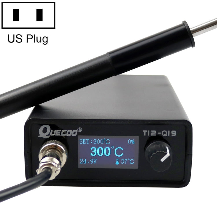 QUECOO 1.3 Inch Display Soldering Station with Handle, Set: US Plug (Q19+M8) - free shipping - PMC TechLife - Order now!