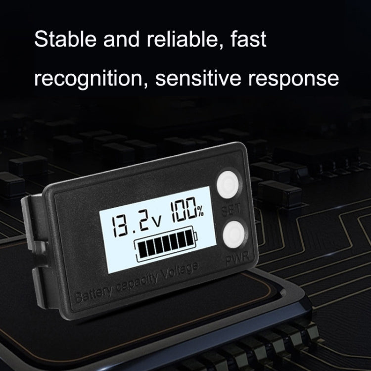 Waterproof LCD Two-wire Lead-acid Lithium Battery Digital Display Voltage Meter 8-72V (White) - free shipping - PMC TechLife - Order now!