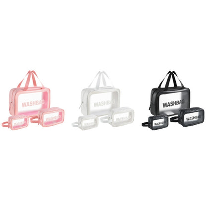 PVC Transparent Waterproof Portable Cosmetic Bag, Size: L (Pink) - Storage Boxes by PMC Jewellery | Online Shopping South Africa | PMC Jewellery