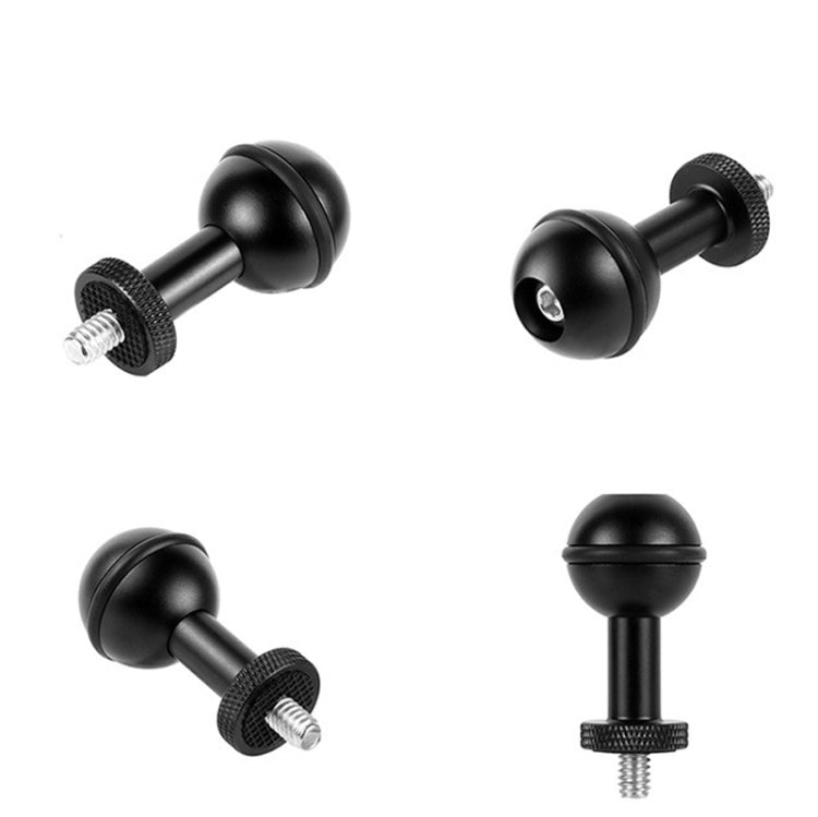 Ball Head Adapter Adjustable Screw Fixed Mount  Camera Underwater Diving Photography Lights Bracket(1/4 Inch  Black) - Connection Mount by PMC Jewellery | Online Shopping South Africa | PMC Jewellery