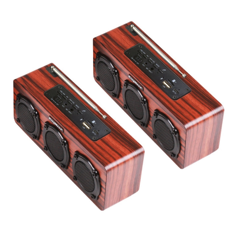 KingNeed S309 Wooden Multifunctional Wireless Bluetooth Speaker Card Subwoofer - Desktop Speaker by KingNeed | Online Shopping South Africa | PMC Jewellery