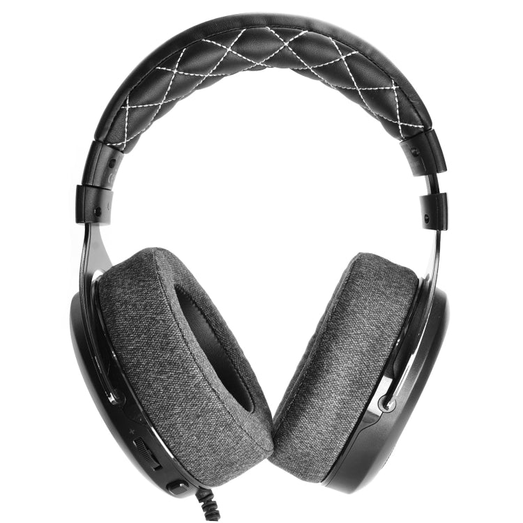 1 Pair Earmuffs Earpads  For CORSAIR HS50 Pro HS60 Pro HS70 Pro(Gray Linen + Leather) - Earmuff & Pad by PMC Jewellery | Online Shopping South Africa | PMC Jewellery