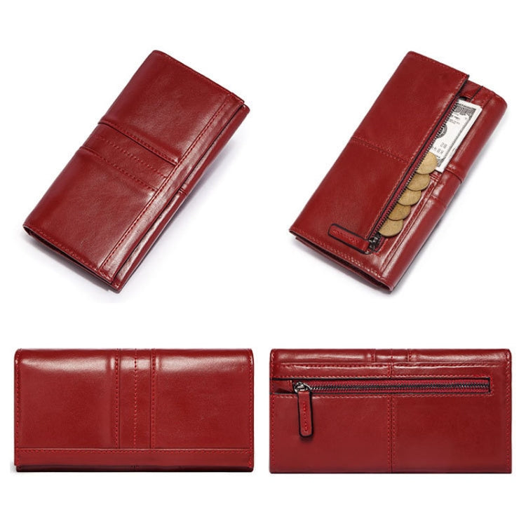 BP806 RFID Anti-Theft Brush Lady Wallet Multi-Card Clutch Bag(Green) - Antimagnetic RFID Package by PMC TechLife | Online Shopping South Africa | PMC TechLife | Buy Now Pay Later Mobicred