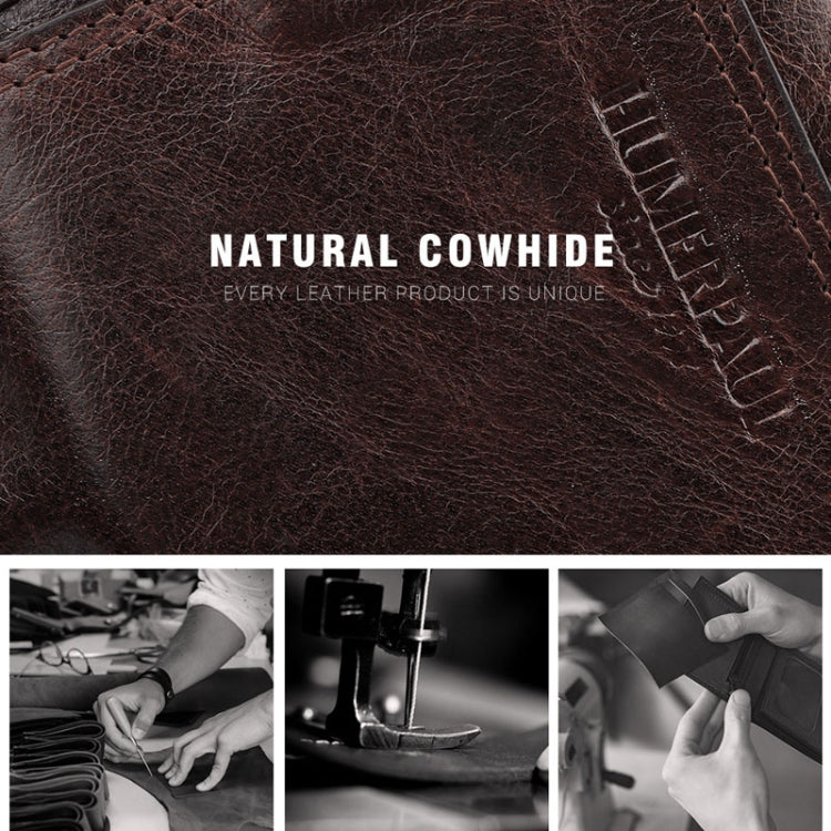 HUMERPAUL BP950 RFID Anti-Magnetic Men Wallet Large Capacity Multi-Card Solt Pocket(Brown) - free shipping - PMC TechLife - Order now!