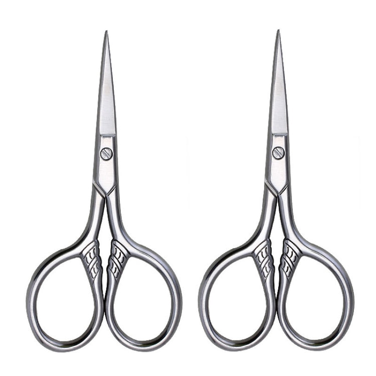 2 PCS Beard Scissors Cosmetic Small Scissors Makeup Small Tools(Pointed Head) - Tools by PMC Jewellery | Online Shopping South Africa | PMC Jewellery