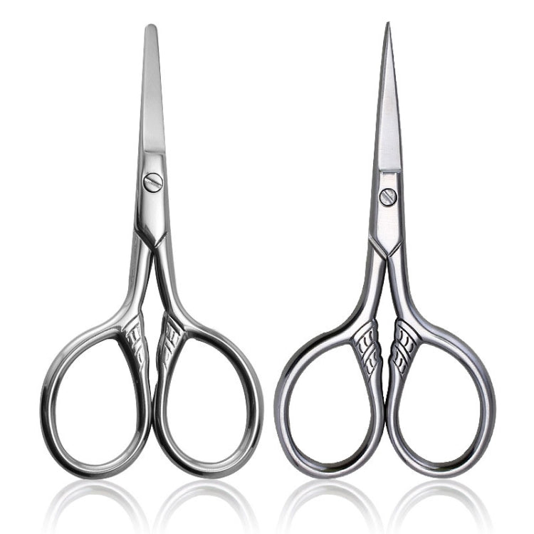 2 PCS Beard Scissors Cosmetic Small Scissors Makeup Small Tools(Pointed Head) - Tools by PMC Jewellery | Online Shopping South Africa | PMC Jewellery