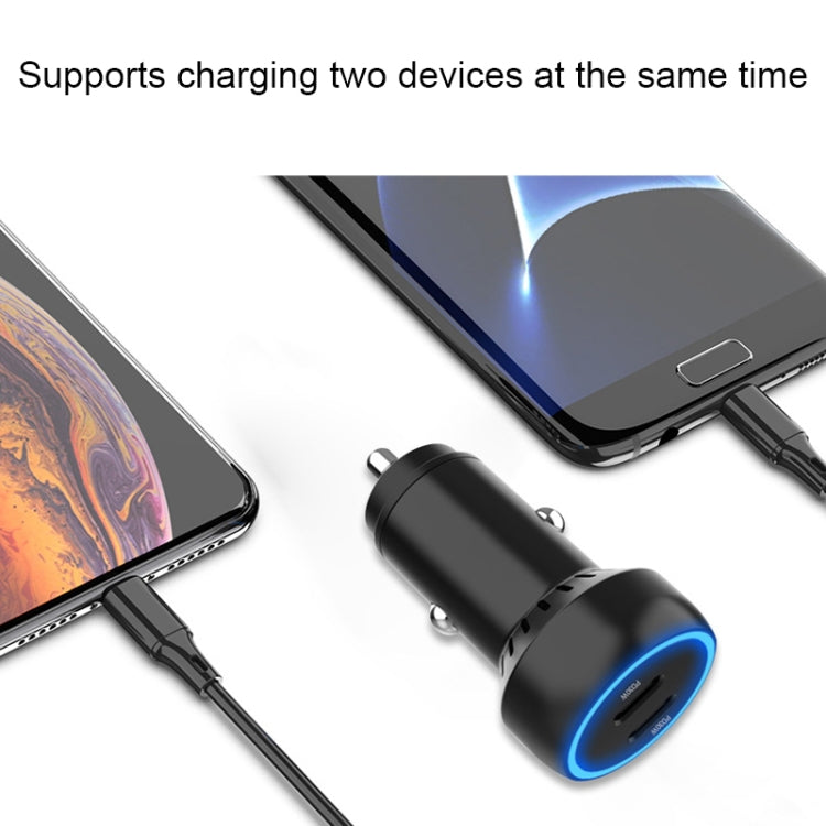 IBD352 Aluminum Alloy Dual Interface Car Charger, Spec: Double QC3.0 36W - Car Charger by PMC TechLife | Online Shopping South Africa | PMC TechLife