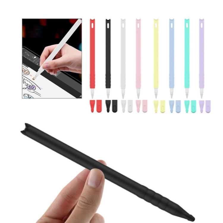 2 PCS Cartoon Touch Silicone Pen Case For Apple Pencil 2(Light Pink) - Pencil Accessories by PMC TechLife | Online Shopping South Africa | PMC TechLife