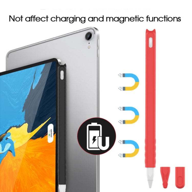 2 PCS Cartoon Touch Silicone Pen Case For Apple Pencil 2(Sky Blue) - Pencil Accessories by PMC TechLife | Online Shopping South Africa | PMC TechLife