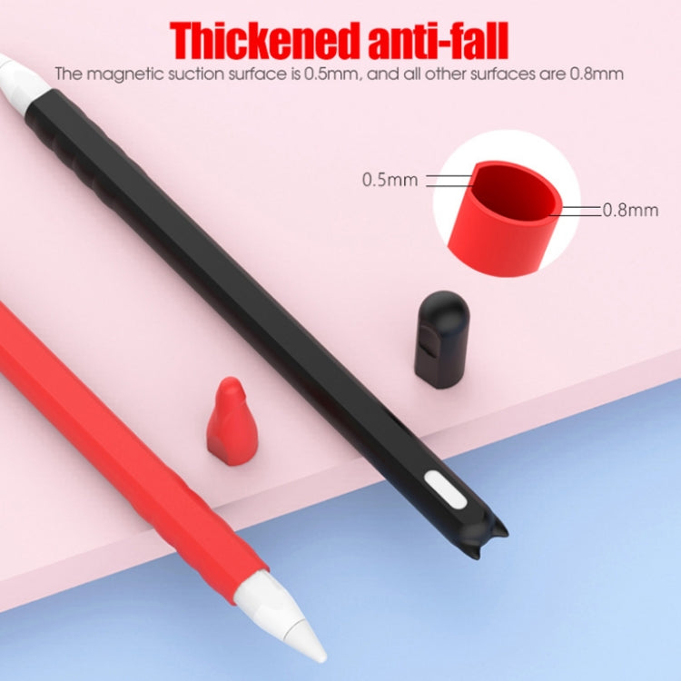2 PCS Cartoon Touch Silicone Pen Case For Apple Pencil 2(Sky Blue) - Pencil Accessories by PMC TechLife | Online Shopping South Africa | PMC TechLife