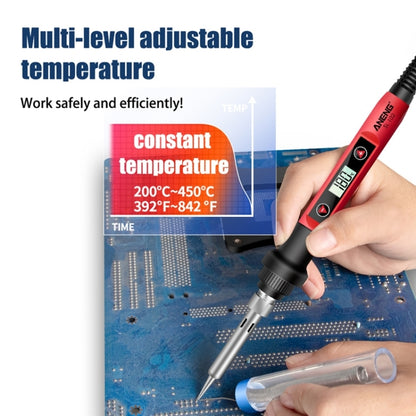 ANENG SL102 24pcs/set Digital Thermostat Household Constant Temperature Soldering Iron Set 60W Internal Heat Welding Tool Kit(EU Plug) - Electric Soldering Iron by ANENG | Online Shopping South Africa | PMC Jewellery | Buy Now Pay Later Mobicred