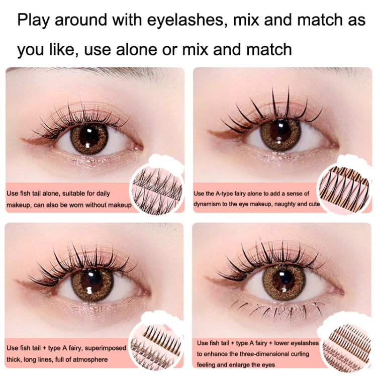 BQI B7229 Lightweight Natural Curling Three-dimensional Slim False Eyelashes, Style: Type A+Fishtail (200PCS) - Eyes by BQI | Online Shopping South Africa | PMC Jewellery