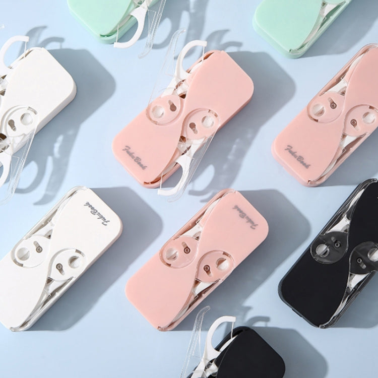 FukuBook Portable Mini Automatic Opening and Closing Floss Storage Box with Floss(Black) - Oral Irrigators by FukuBook | Online Shopping South Africa | PMC TechLife | Buy Now Pay Later Mobicred