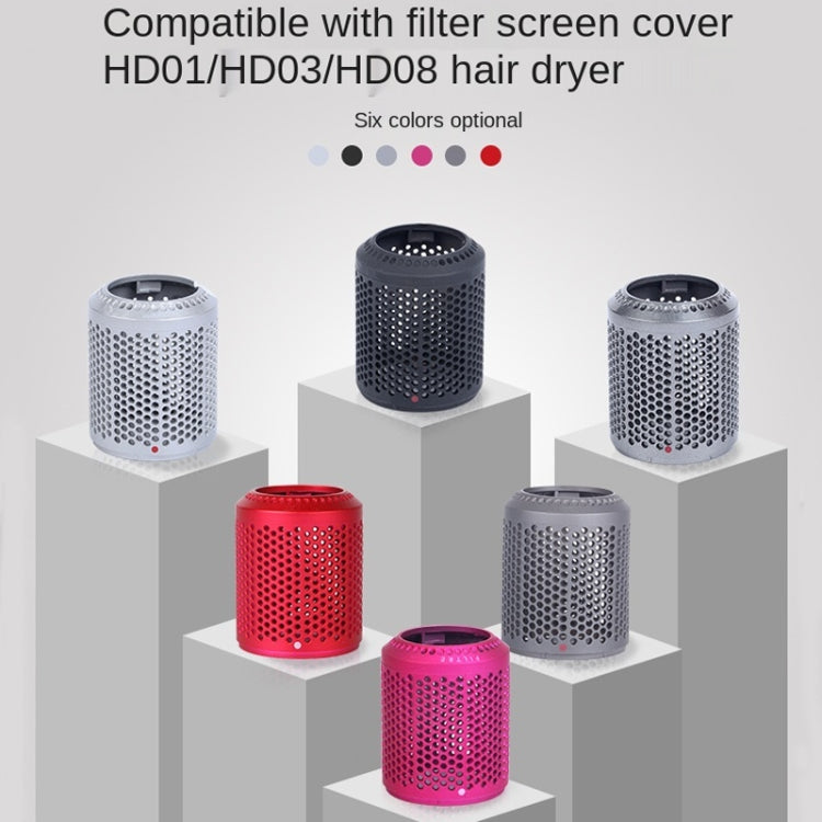 2 PCS Outer Cover Dust Filter for Dyson Hair Dryer HD01/HD03/HD08(Rose Red) - Dyson Accessories by PMC Jewellery | Online Shopping South Africa | PMC Jewellery