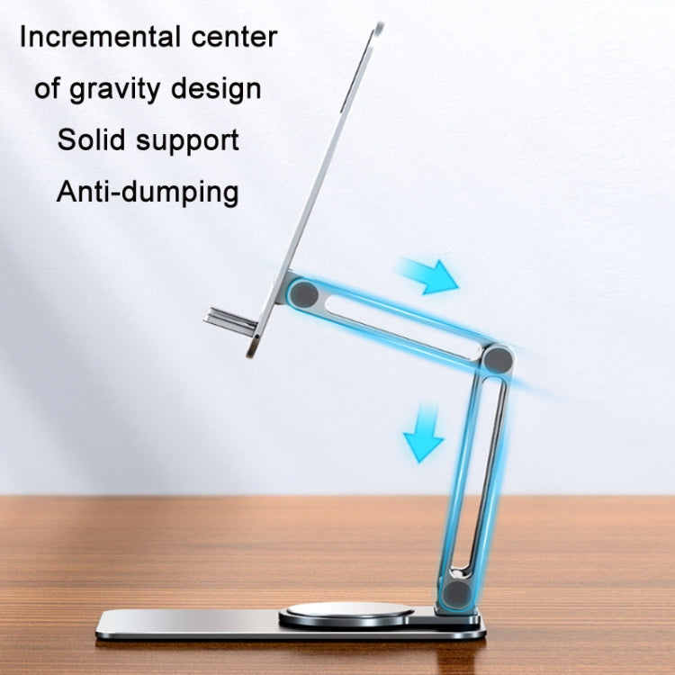 Portable Mobile Phone Tablet Desktop Stand, Color: All Metal Silver - Desktop Holder by PMC TechLife | Online Shopping South Africa | PMC TechLife