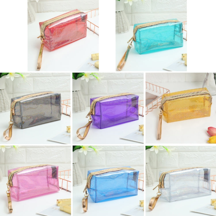 PVC Laser Transparent Portable Cosmetic Bag Travel Toiletry Bag(Lake Blue) - Storage Boxes by PMC Jewellery | Online Shopping South Africa | PMC Jewellery