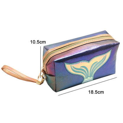 PU Laser Fishtail Portable Large Capacity Makeup Toiletries Bag(Dark Pink) - Storage Boxes by PMC Jewellery | Online Shopping South Africa | PMC Jewellery