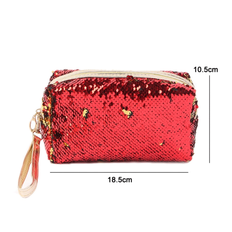 Travel Portable Sequined Anise Cosmetics Tote Storage Bag(Rose Red) - Storage Boxes by PMC Jewellery | Online Shopping South Africa | PMC Jewellery