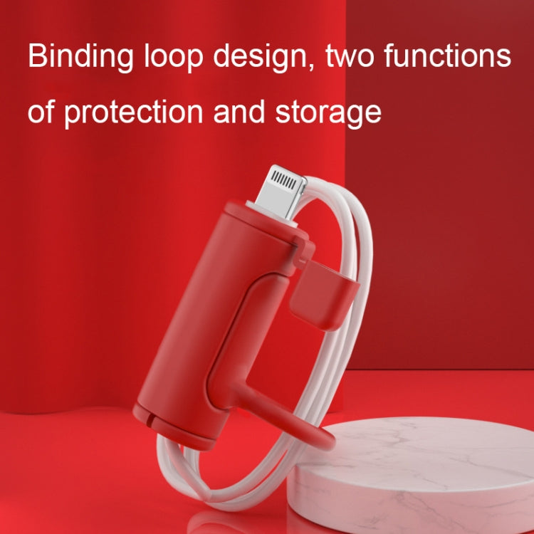 3 PCS Soft Washable Data Cable Silicone Case For Apple, Spec: USB (Red) - Cable Organizer by PMC Jewellery | Online Shopping South Africa | PMC Jewellery